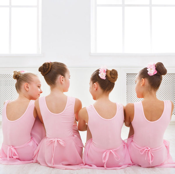 Little Girls In Ballet Uniform