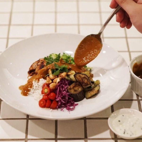 Salad Bowl With Curry Sauce At Monolog Restaurant Jakarta
