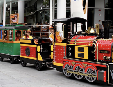 Riding The Mini Train At Vivocity!
