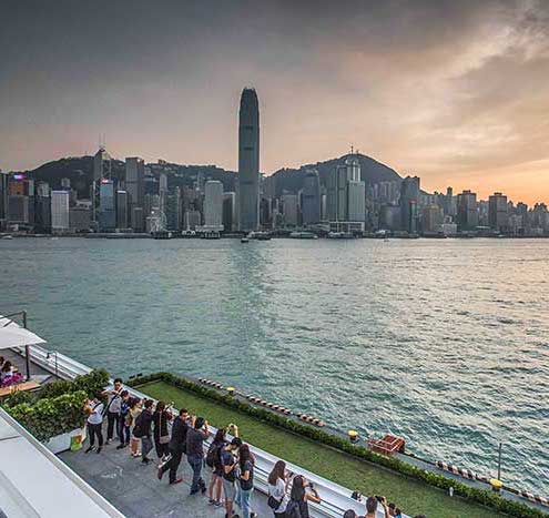 Fireworks Watching On Ocean Terminal Deck, Tsim Sha Tsui , Hong Kong