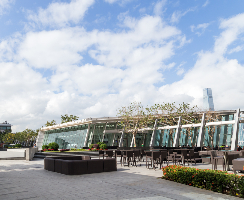 Fireworks Watching At IFC, Hong Kong